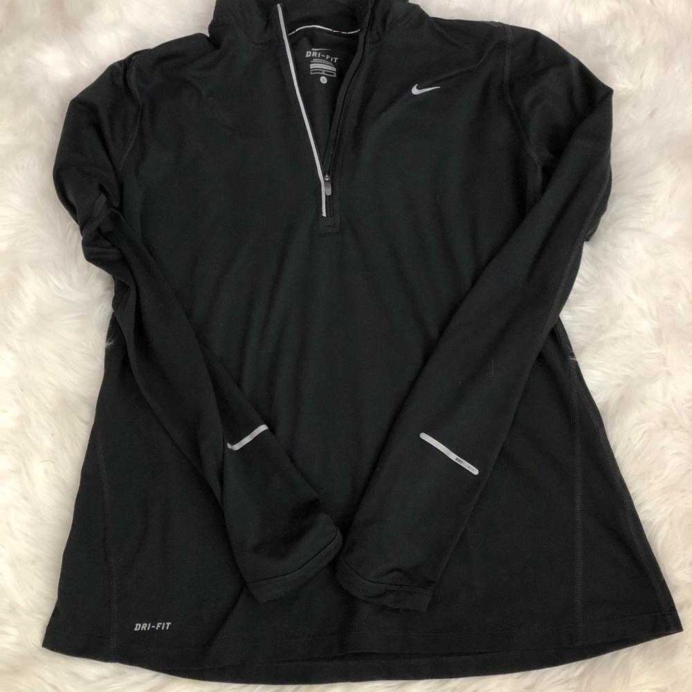 Nike Black Dri-Fit Half-Zip Up Pullover Top
